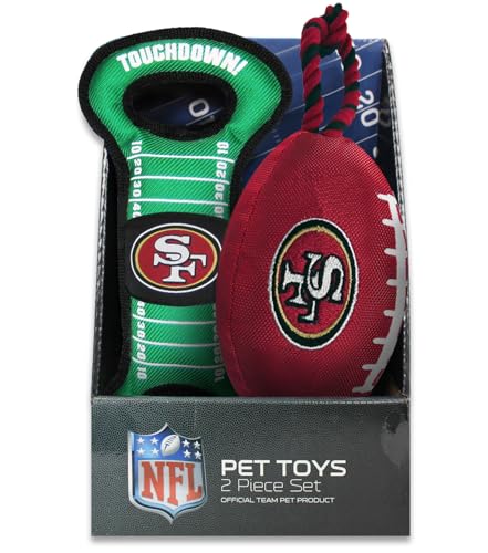 Pets First NFL San Francisco 49ers Seilspielzeug und Feldspielzeug Boxset mit NFL Team Logo Pets First NFL San Francisco 49ers Seilspielzeug und Feldspielzeug Boxset mit NFL Team Logo von Pets First