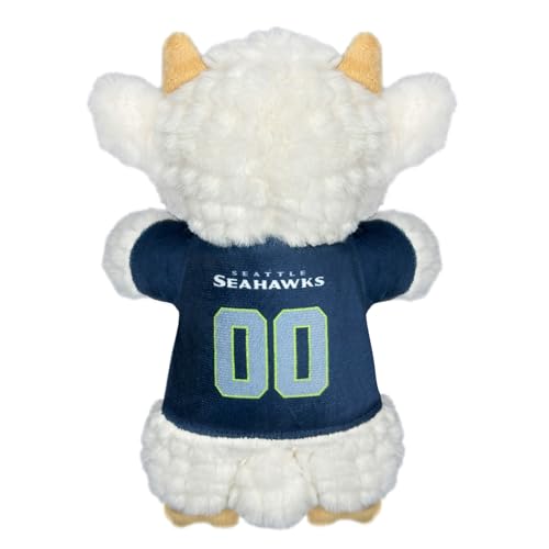 Pets First NFL Seattle Seahawks Ziege Plüschtier für Hunde und Katzen mit Quietscher, Team-Trikot tragen! lustiges und sportliches Kauspielzeug in Ziegenform, interaktives Haustierspielzeug von Pets First