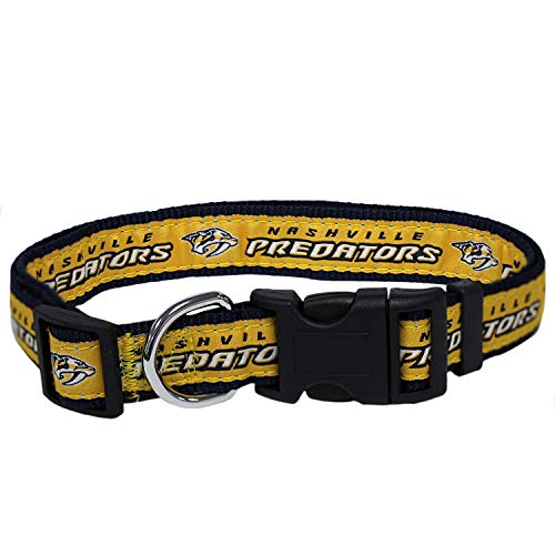 Pets First NHL Nashville Raubfische Halsband für Hunde und Katzen, Größe L – verstellbar, niedlich und stilvoll Das ultimative Hockey-Fan-Halsband Pets First NHL Nashville Raubfische Halsband für Hunde und Katzen, Größe L – verstellbar, niedlich und stilvoll Das ultimative Hockey-Fan-Halsband von Pets First