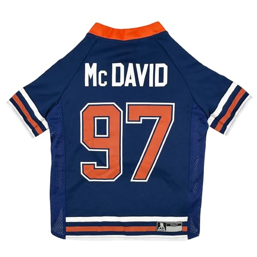 Pets First NHLPA Connor McDavid Mesh Jersey für Hunde & Katzen Edmonton Oilers McJesus-97 Hundetrikot Größe XL Lizenziertes Hundetrikot mit Ihrem Lieblings-Hockey-Teamspieler Pets First NHLPA Connor McDavid Mesh Jersey für Hunde & Katzen Edmonton Oilers McJesus-97 Hundetrikot Größe XL Lizenziertes Hundetrikot mit Ihrem Lieblings-Hockey-Teamspieler von Pets First