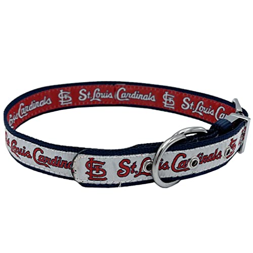 Pets First ST Louis Cardinals MLB Hundehalsband, wendbar, Größe L. Doppelseitiges Haustierhalsband, verstellbar mit Metallschnalle. Ihr Lieblings-Baseball-Team, Hunde und Katzen, Team-Farbe, von Pets First