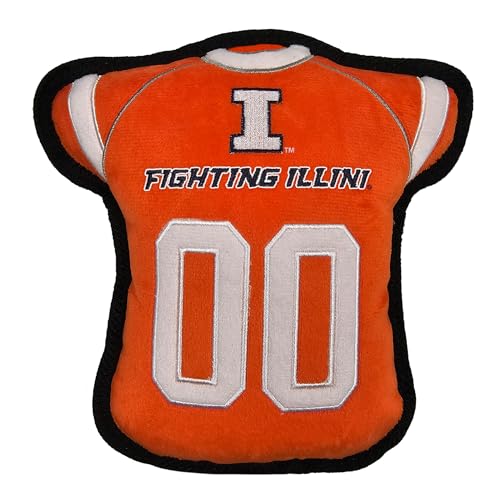 The 1st Ever Tough but Smooth Dog Toy NCAA Illinois Fighting Illini Football Jersey Tough Pet Toy A Premium Quality Doggie Toy with Built-in Squeaker Sports Fans Favorite Chew Toy The 1st Ever Tough but Smooth Dog Toy NCAA Illinois Fighting Illini Football Jersey Tough Pet Toy A Premium Quality Doggie Toy with Built-in Squeaker Sports Fans Favorite Chew Toy von Pets First
