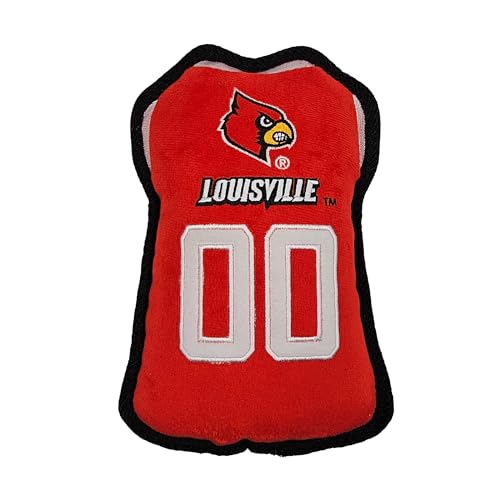 The 1st Ever Tough but Smooth Dog Toy NCAA Louisville Cardinals Football Jersey Tough Pet Toy A Premium Quality Doggie Toy with Built-in Squeaker Sports Fans Favorite Chew Toy The 1st Ever Tough but Smooth Dog Toy NCAA Louisville Cardinals Football Jersey Tough Pet Toy A Premium Quality Doggie Toy with Built-in Squeaker Sports Fans Favorite Chew Toy von Pets First