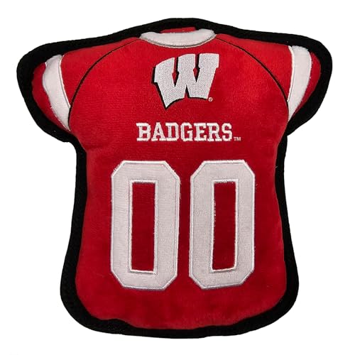 The 1st Ever Tough but Smooth Dog Toy NCAA Wisconsin Badgers Football Jersey Tough Pet Toy A Premium Quality Doggie Toy with Built-in Squeaker Sports Fans Favorite Chew Toy The 1st Ever Tough but Smooth Dog Toy NCAA Wisconsin Badgers Football Jersey Tough Pet Toy A Premium Quality Doggie Toy with Built-in Squeaker Sports Fans Favorite Chew Toy von Pets First