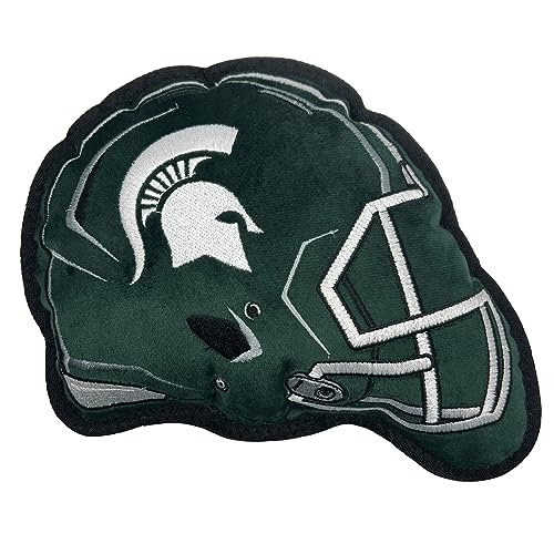 The First Ever Tough but Smooth Dog Toy NCAA Michigan State Spartans Football Helmet Tough Pet Toy A Premium Quality Doggie Toy with Built-in Squeaker Sports Fans Favorite Chew Toy von Pets First