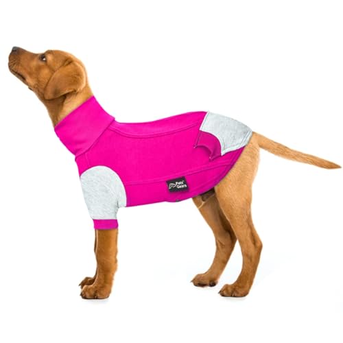 Hunde-Kapuzenpullover aus Fleece, Rosa/Grau, Größe 2XL von Pets Gears