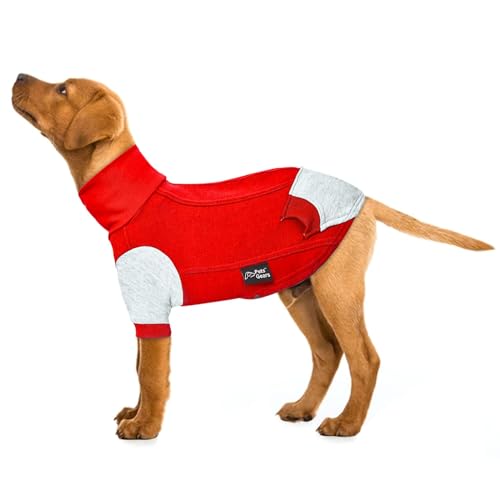 Hunde-Kapuzenpullover aus Fleece, Rot / Grau, Größe 2XS + von Pets Gears