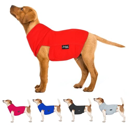 Hundeweste aus Baumwolle, Rot, Größe 3XS) von Pets Gears