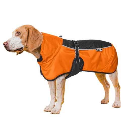 Winterjacke für Hunde, hohe Sichtbarkeit, Orange, 45,7 cm Länge von Pets Gears