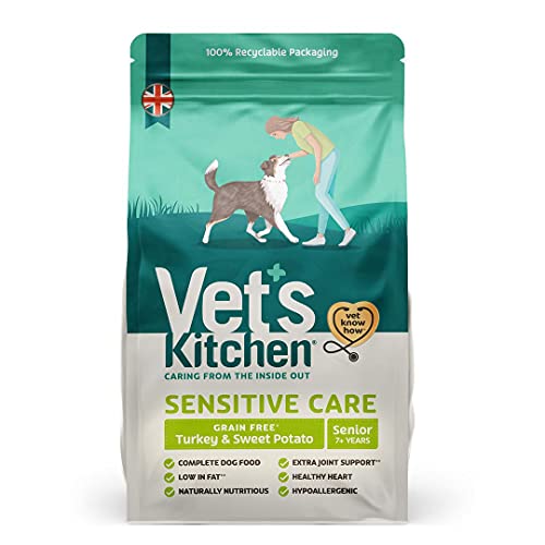 Pet Things VetÆs Kitchen Senior Dog Getreidefrei, Truthahn & Süßkartoffel, empfindliche Pflege, 1 kg Pet Things VetÆs Kitchen Senior Dog Getreidefrei, Truthahn & Süßkartoffel, empfindliche Pflege, 1 kg von Pets Kitchen