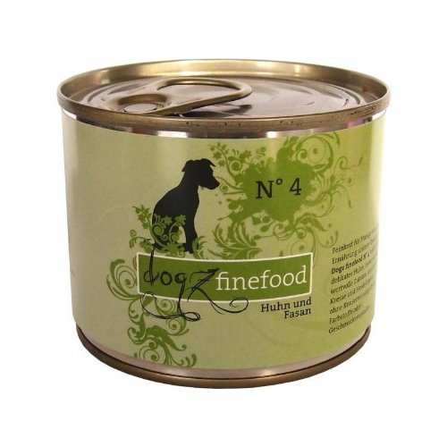 Dogz finefood No. 4 Huhn & Fasan 6x 200g glutenfreies Hundenassfutter von Pets Nature