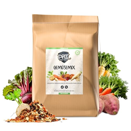 Pets Protect 5kg GEMÜSE-Mix für Hunde & Katzen | 100% natürliche Gemüse-Flocken aus Deutscher Herstellung | Barf-Zusatz Hund | Getreidefrei | Ohne künstliche Zusätze | Für Allergiker Pets Protect 5kg GEMÜSE-Mix für Hunde & Katzen | 100% natürliche Gemüse-Flocken aus Deutscher Herstellung | Barf-Zusatz Hund | Getreidefrei | Ohne künstliche Zusätze | Für Allergiker von Pets PROTECT