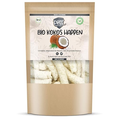 Pets Protect Bio-KOKOSHAPPEN 300 g | Natürliche Leckerlis für Hund & Pferd | Beste Bio-Qualität | Hunde-Snacks getreidefrei & ohne künstliche Zusätze | Leckerli vegan | Deutsche Herstellung Pets Protect Bio-KOKOSHAPPEN 300 g | Natürliche Leckerlis für Hund & Pferd | Beste Bio-Qualität | Hunde-Snacks getreidefrei & ohne künstliche Zusätze | Leckerli vegan | Deutsche Herstellung von Pets PROTECT