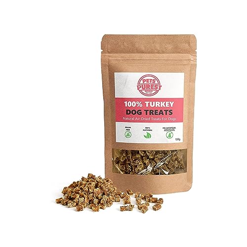 Pets Purest Natürliche Hundesnacks mit 100% Truthahn - leckere getreidefreie, fettarme und proteinreiche, hypoallergene Kausnacks für das Training für Hunde, Welpen und ältere Tiere. Pets Purest Natürliche Hundesnacks mit 100% Truthahn - leckere getreidefreie, fettarme und proteinreiche, hypoallergene Kausnacks für das Training für Hunde, Welpen und ältere Tiere. von Pets Purest