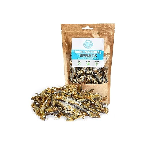 Pets Purest Sprotten Hundesnack & Katzensnack 100g - Natürlicher, luftgetrockneter Fischsnack für ausgewachsene/ältere Hunde, Welpen, Katzen - Getreide-, Gluten- & laktosefreie Pets Purest Sprotten Hundesnack & Katzensnack 100g - Natürlicher, luftgetrockneter Fischsnack für ausgewachsene/ältere Hunde, Welpen, Katzen - Getreide-, Gluten- & laktosefreie von Pets Purest