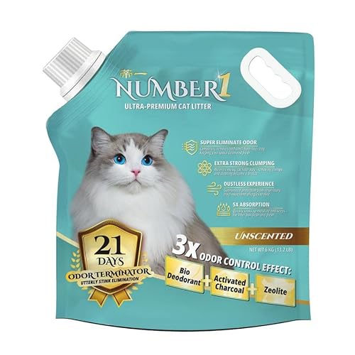 Umber 1 Ultra-Premium Katzenstreu, 6 kg, ohne Duft von Pets Purest