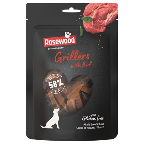 Rosewood Grillers Boeuf - Hunde Leckerli, 58% Rindfleisch, Natürliche Zutaten, Glutenfrei, Ohne Künstliche Zusätze, 100 g Rosewood Grillers Boeuf - Hunde Leckerli, 58% Rindfleisch, Natürliche Zutaten, Glutenfrei, Ohne Künstliche Zusätze, 100 g von Rosewood