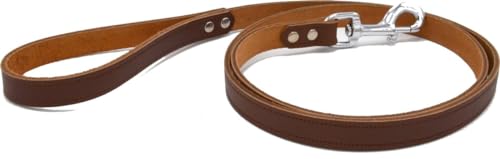 Hochwertige Leder Hundeleine – Handgefertigt in Portugal (Braun, 1.5 Meter) von Pets are HEROES