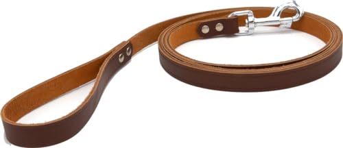 Hochwertige Leder Hundeleine – Handgefertigt in Portugal (Braun, 2 Meter) von Pets are HEROES