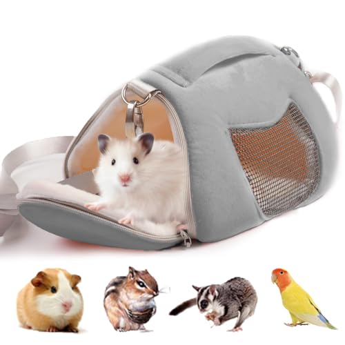 Pets on Safari Hamster-Tragetasche, Meerschweinchen-Tragetasche, tragbare Outdoor-Reise-Handtasche mit verstellbarem Schultergurt für Kleintiere, Zuckergleiter, Igel, fliegende Eichhörnchen, Ratten von Pets on Safari