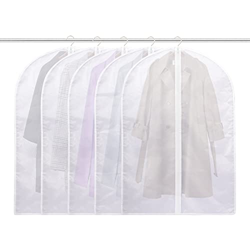 PetsHome Kleidersäcke, Kleiderhüllen, 61 x 101 cm (5 Stück), atmungsaktiv, transparent, durchgehender Reißverschluss für Anzug-Kleidung von PetsHome