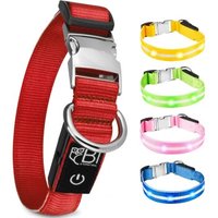 Petsation Leuchthalsband Hundehalsband rot S von Petsation