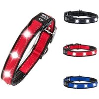 Petsation Leuchthalsband Hundehalsband rot S von Petsation