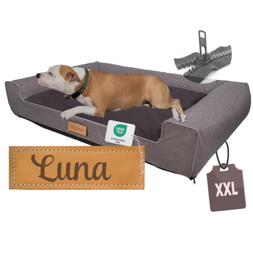 Petsen Hundebett für Große Hunde Waschbar, Hundekissen Grau Groß, Hundematte Grosse Hunde, 118 x 78 cm, mit Gravieren Namen, Hundesofa XXL Abnehmbarem Bezug Petsen Hundebett für Große Hunde Waschbar, Hundekissen Grau Groß, Hundematte Grosse Hunde, 118 x 78 cm, mit Gravieren Namen, Hundesofa XXL Abnehmbarem Bezug von Petsen