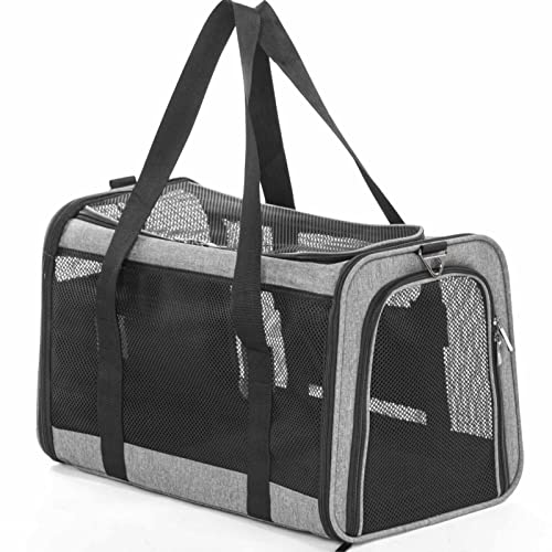 Petsfit Faltbare Hundetasche Katzentransportbox, Transporttasche Katze und Hund Atmungsaktive Hundetragetaschefür Haustiere im Auto, S/Grau Petsfit Faltbare Hundetasche Katzentransportbox, Transporttasche Katze und Hund Atmungsaktive Hundetragetaschefür Haustiere im Auto, S/Grau von Petsfit