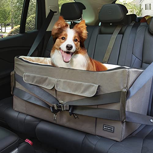 Petsfit Hunde Autositz für große Hunde oder 2 kleine Hunde, Hundesitz Auto für Rückbank mit abnehmbare waschbare doppelseitige Matte, Autositz Hund mit 2 Anschnallgurte und Aufbewahrungstasche Petsfit Hunde Autositz für große Hunde oder 2 kleine Hunde, Hundesitz Auto für Rückbank mit abnehmbare waschbare doppelseitige Matte, Autositz Hund mit 2 Anschnallgurte und Aufbewahrungstasche von Petsfit
