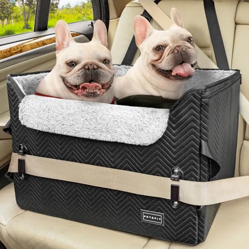 Petsfit Hunde Autositz für kleine mittlere Hunde, Hundesitz Auto Rückbank sicherer Stabiler Hundeautositz mit Sicherheitsgurt-Halteclip und Plüschkissen für kleine Hunde bis zu 12kg,Schwarz Petsfit Hunde Autositz für kleine mittlere Hunde, Hundesitz Auto Rückbank sicherer Stabiler Hundeautositz mit Sicherheitsgurt-Halteclip und Plüschkissen für kleine Hunde bis zu 12kg,Schwarz von Petsfit