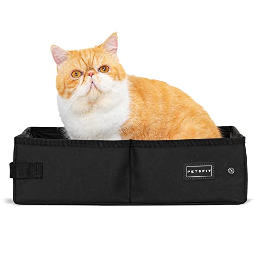 Petsfit Portable Katzenklo Katzentoilette Reise für Katze Faltbare, leichte und einfache Reinigung von Petsfit