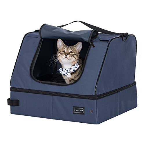 Petsfit Portable Katzenklo Katzentoilette Reise für Katze Faltbare, leichte und einfache Reinigung von Petsfit