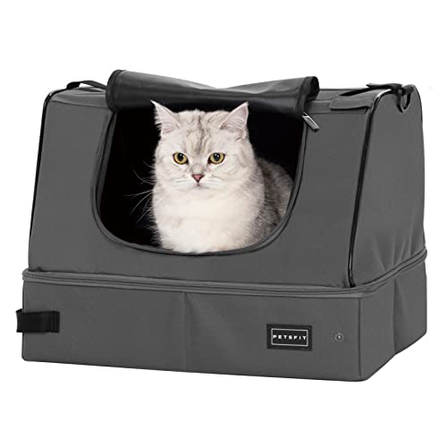 Petsfit Portable Katzenklo Katzentoilette Reise für Katze Faltbare, leichte und einfache Reinigung von Petsfit