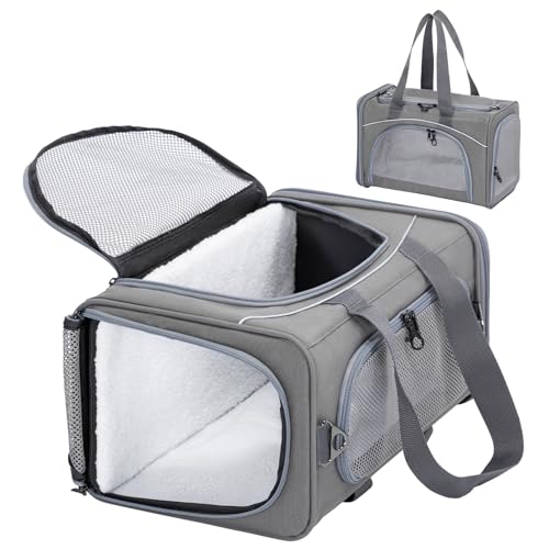 Petsfit Transporttasche Katze & Hundetasche Flugzeug | Flugtasche für Hunde & Transportbox Katze | Flugtaugliche Haustiertasche | Sicherer Transport in Auto, Flugzeug und Bahn, S/Grau Petsfit Transporttasche Katze & Hundetasche Flugzeug | Flugtasche für Hunde & Transportbox Katze | Flugtaugliche Haustiertasche | Sicherer Transport in Auto, Flugzeug und Bahn, S/Grau von Petsfit