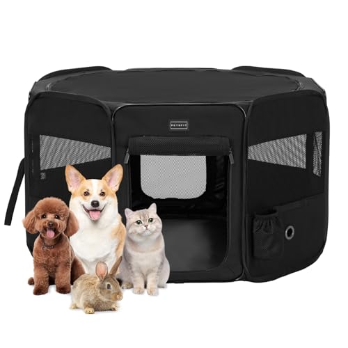 Petsfit Welpenauslauf Tierlaufstall faltbar Welpenlaufstall Pop-Up für Hunde Hasen Katzen,Freilaufgehege mit Zip-Sicherungen, Abnehmbares Ober- und Unterteil,M,Schwarz Petsfit Welpenauslauf Tierlaufstall faltbar Welpenlaufstall Pop-Up für Hunde Hasen Katzen,Freilaufgehege mit Zip-Sicherungen, Abnehmbares Ober- und Unterteil,M,Schwarz von Petsfit
