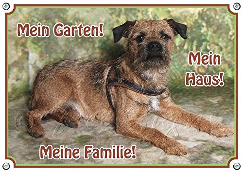 Petsigns Hundeschild - Border Terrier - TOP haltbare Qualität auf 1,5mm Metallplatte, DIN A4 von Petsigns