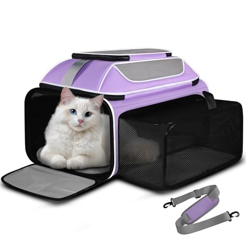 Petskd Ausziehbare Haustier-Tragetasche oben und an der Seite, 48,3 x 33 x 22,9 cm, Southwest Allegiant Airlines genehmigt, weiche Seiten-Tragetasche für kleine Hunde unter 5,4 kg und große Katzen Petskd Ausziehbare Haustier-Tragetasche oben und an der Seite, 48,3 x 33 x 22,9 cm, Southwest Allegiant Airlines genehmigt, weiche Seiten-Tragetasche für kleine Hunde unter 5,4 kg und große Katzen von Petskd