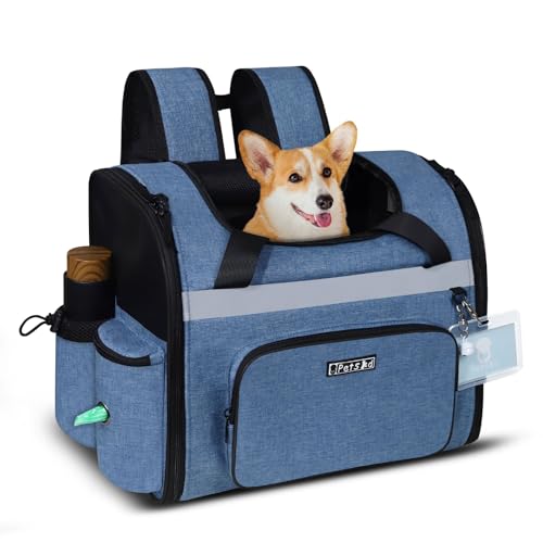 Petskd Haustier-Rucksack, 17 x 11 x 9,5 cm, Alaska-zugelassen, für kleine Katzen und Hunde, 0,5–5,4 kg, Blau Petskd Haustier-Rucksack, 17 x 11 x 9,5 cm, Alaska-zugelassen, für kleine Katzen und Hunde, 0,5–5,4 kg, Blau von Petskd