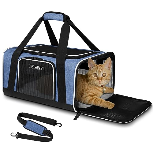 Petskd Haustier-Tragetasche, 43,2 x 28,9 x 24,5 cm, von Alaska von Fluggesellschaften zugelassen, Haustier-Reisetasche für kleine Katzen und Hunde, weiche Hundetragetasche für 0,5–4,5 kg Haustiere, von Petskd