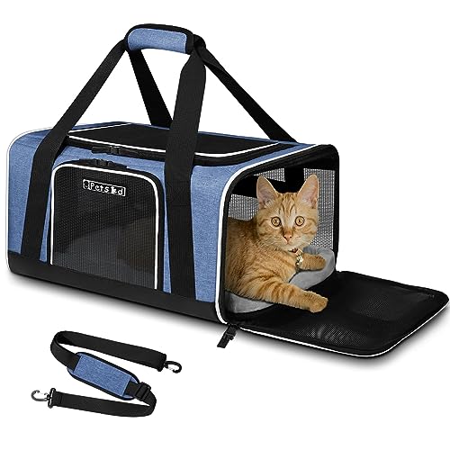 Petskd Haustier-Tragetasche, 43 x 33 x 24 cm, Southwest Airline genehmigt, Haustier-Reisetasche für kleine Katzen und Hunde, weiche Hundetragetasche für 0,5–6,8 kg Haustiere, Hundetrage mit von Petskd