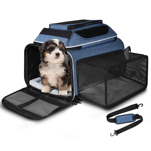 Petskd Oben und seitlich ausziehbare Haustier-Tragetasche mit den Maßen 45,7 x 27,9 x 27,9 cm, zugelassen für Delta Airlines, Tragetasche für kleine Katzen und Hunde mit weichen Seiten Petskd Oben und seitlich ausziehbare Haustier-Tragetasche mit den Maßen 45,7 x 27,9 x 27,9 cm, zugelassen für Delta Airlines, Tragetasche für kleine Katzen und Hunde mit weichen Seiten von Petskd