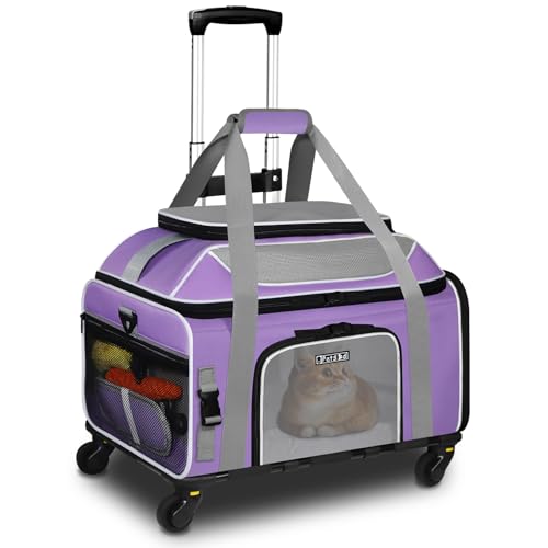Petskd Top-erweiterbare Haustier-Tragetasche mit Rädern, 48,3 x 33 x 22,9 cm, Southwest Allegiant Airlines genehmigt, weiche Tragetasche für kleine Hunde unter 6,8 kg und große Katzen unter 9 kg, Petskd Top-erweiterbare Haustier-Tragetasche mit Rädern, 48,3 x 33 x 22,9 cm, Southwest Allegiant Airlines genehmigt, weiche Tragetasche für kleine Hunde unter 6,8 kg und große Katzen unter 9 kg, von Petskd