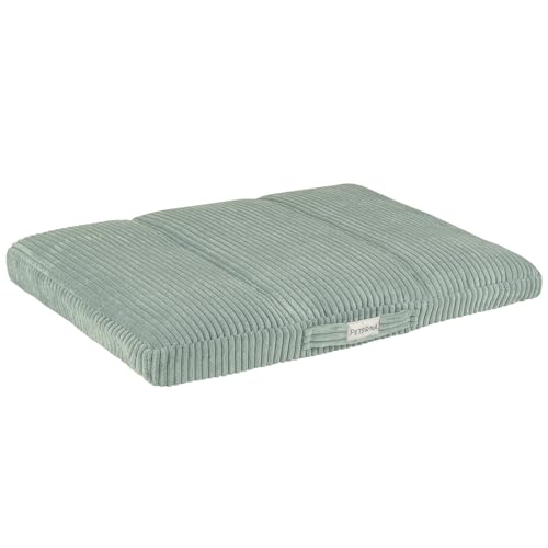 Petsona Hundebett Hundekissen Rippenstrickstoff rutschfeste Unterseite Weichschaum, Grün,L von Petsona