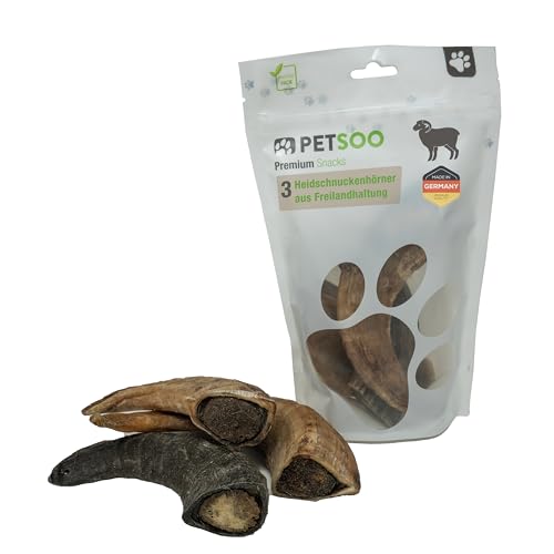 3er Pack Petsoo Heidschnuckenhörner - natürlicher Hörner Kauspaß für Hunde, schonend getrocknet, aus Freilandhaltung - Kauhorn - 15-20cm 3er Pack Petsoo Heidschnuckenhörner - natürlicher Hörner Kauspaß für Hunde, schonend getrocknet, aus Freilandhaltung - Kauhorn - 15-20cm von Petsoo