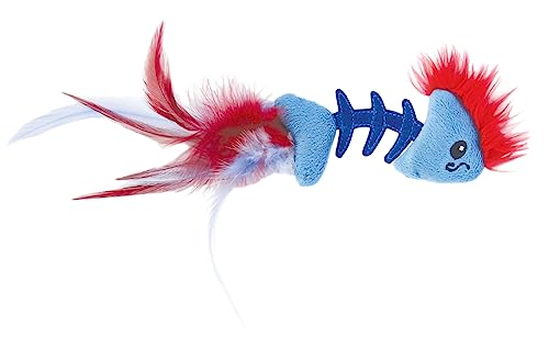 Petstages Feather Fish Bone - Katzenspielzeug mit Katzenminze - Fisch mit Federn von Petstages