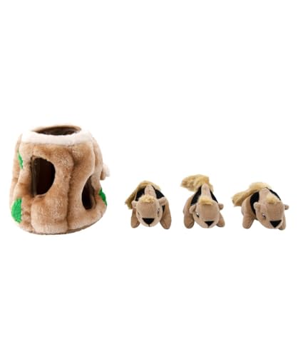 Petstages Hide-a-Squirrel Hundespielzeug, Größe M, Braun von Petstages