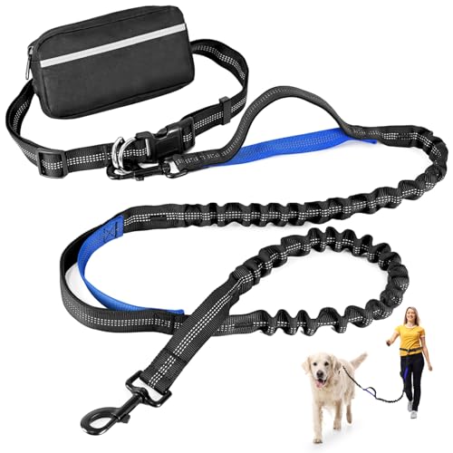 Petstars Hundeleine mit Reißverschlusstasche, doppelt gepolsterte Griffe und strapazierfähiges Bungee für mittelgroße und große Hunde, Spaziergänge, Laufen, Wandern, Training, verstellbarer Hüftgurt Petstars Hundeleine mit Reißverschlusstasche, doppelt gepolsterte Griffe und strapazierfähiges Bungee für mittelgroße und große Hunde, Spaziergänge, Laufen, Wandern, Training, verstellbarer Hüftgurt von Petstars