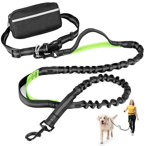 Petstars Hundeleine mit Reißverschlusstasche, doppelt gepolsterte Griffe und strapazierfähiges Bungee für mittelgroße und große Hunde, Spaziergänge, Laufen, Wandern, Training, verstellbarer Hüftgurt Petstars Hundeleine mit Reißverschlusstasche, doppelt gepolsterte Griffe und strapazierfähiges Bungee für mittelgroße und große Hunde, Spaziergänge, Laufen, Wandern, Training, verstellbarer Hüftgurt von Petstars