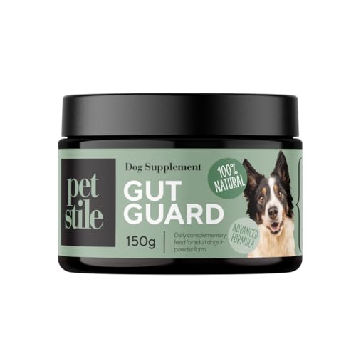 PETSTILE Gut Guard Verdauungsgesundheit Hunde Probiotika 150g, Probiotisches & Präbiotisches Pulver für eine gesunde Verdauung & Immunsystemstärkung PETSTILE Gut Guard Verdauungsgesundheit Hunde Probiotika 150g, Probiotisches & Präbiotisches Pulver für eine gesunde Verdauung & Immunsystemstärkung von Petstile